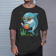 Dolphin Reading Book Matching Bookworm Librarian Books Lover T-Shirt Gifts for Him