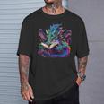 Dragon Reading Book T-Shirt Gifts for Him