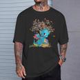 Dragon With Tree Books Cute Dragon Read Books T-Shirt Gifts for Him
