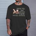 Drink Tea Read Books Fight For Social Justice T-Shirt Gifts for Him Drink Tea Read Books Fight For Social Justice T-Shirt Gifts for Him