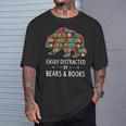 Easily Distracted By Bears & Books Lover Mammal Animal T-Shirt Gifts for Him