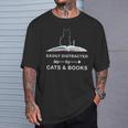 Easily Distracted By Cats And Books Reading Cats Main Coon T-Shirt Gifts for Him Easily Distracted By Cats And Books Reading Cats Main Coon T-Shirt Gifts for Him