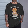 Easily Distracted By Cats And Books Shirts Book Lover T-Shirt Gifts for Him