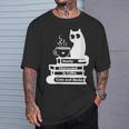 Easily Distracted Cats Coffee And Books T-Shirt Gifts for Him