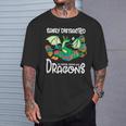 Easily Distracted By Coffee Books And Dragons Fantasy Sci-Fi T-Shirt Gifts for Him