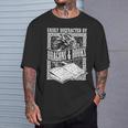 Easily Distracted By Dragons & Books Artwork T-Shirt Gifts for Him Easily Distracted By Dragons & Books Artwork T-Shirt Gifts for Him