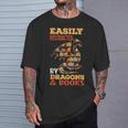 Easily Distracted By Dragons And Books Dragon Lover Mythical T-Shirt Gifts for Him Easily Distracted By Dragons And Books Dragon Lover Mythical T-Shirt Gifts for Him