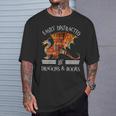 Easily Distracted By Dragons And Books Nerds T-Shirt Gifts for Him