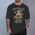 Easily Distracted By Dragons And Books Reading & Fantasy T-Shirt Gifts for Him Easily Distracted By Dragons And Books Reading & Fantasy T-Shirt Gifts for Him