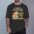 Easily Distracted By GUINEA PIGS And Books T-Shirt Gifts for Him