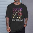 Easily Distracted By Music And Books For Book Lovers T-Shirt Gifts for Him