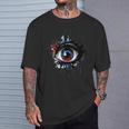 Evil Eye Comic Book Art Eyes Red Blue Grunge Aesthetic T-Shirt Gifts for Him Evil Eye Comic Book Art Eyes Red Blue Grunge Aesthetic T-Shirt Gifts for Him