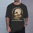 Existential Crisis Club Lifetime Member Skull Books Sarcasm T-Shirt Gifts for Him