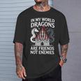 Fantasy Book Bookish My World Dragons Friends Not Enemies T-Shirt Gifts for Him Fantasy Book Bookish My World Dragons Friends Not Enemies T-Shirt Gifts for Him