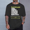 Fill In The Blanks Answers Sox Fork Pants Pulse Books Random T-Shirt Gifts for Him Fill In The Blanks Answers Sox Fork Pants Pulse Books Random T-Shirt Gifts for Him