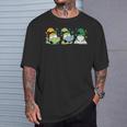 Gnomes Reading Books Teacher St Patricks Day Shamrock Irish T-Shirt Gifts for Him