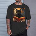Halloween Cat Reading Books Spooky Cat Reader Teachers For Men Women Kids T-Shirt Gifts for Him Halloween Cat Reading Books Spooky Cat Reader Teachers For Men Women Kids T-Shirt Gifts for Him