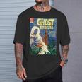 Halloween Horror Vintage Ghost Grim Reaper Comic Book Retro T-Shirt Gifts for Him