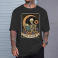 Halloween Tarot Card The Reader Skeleton Reading Books T-Shirt Gifts for Him