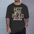 Hot Girls Read Books Retro Varsity Aesthetic Reading T-Shirt Gifts for Him Hot Girls Read Books Retro Varsity Aesthetic Reading T-Shirt Gifts for Him