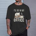 I’Ll Be In My Office Cat Coffee Book Reading Lover T-Shirt Gifts for Him