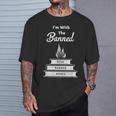 I'm With The Banned Read Banned Books Bookworm T-Shirt Gifts for Him