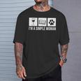 I'm A Simple Woman Wine Books & Dogs Reading Lover T-Shirt Gifts for Him I'm A Simple Woman Wine Books & Dogs Reading Lover T-Shirt Gifts for Him
