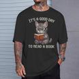 It's A Good Day To Read A Book Cat Pixel Art T-Shirt Gifts for Him