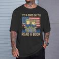 It's A Good Day To Read A Book Frog Vintage USA FLag T-Shirt Gifts for Him It's A Good Day To Read A Book Frog Vintage USA FLag T-Shirt Gifts for Him