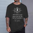 Jane Austen Quote Book Club Romantic Novel One Man's Style T-Shirt Gifts for Him