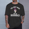 Just Here For The Boooks Ghost Teacher Halloween Book Lover T-Shirt Gifts for Him Just Here For The Boooks Ghost Teacher Halloween Book Lover T-Shirt Gifts for Him