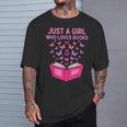 Just A Girl Who Loves Books Butterflies Reading T-Shirt Gifts for Him Just A Girl Who Loves Books Butterflies Reading T-Shirt Gifts for Him