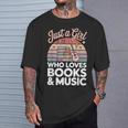 Just a Girl Who Loves Books And Music T-Shirt Gifts for Him