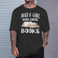 Just A Girl Who Loves Books Reader Lover T-Shirt T-Shirt Gifts for Him