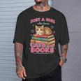 Just A Girl Who Loves Cats & Books Shirt Women Bookworm T-Shirt Gifts for Him Just A Girl Who Loves Cats & Books Shirt Women Bookworm T-Shirt Gifts for Him