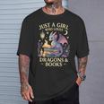 Just a Girl Who Loves Cute Dragons And Books T-Shirt Gifts for Him