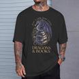 Just a Girl Who Loves Dragons & Books Women Dragon Bookish T-Shirt Gifts for Him