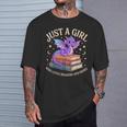 Just A Girl Who Loves Dragons And Books Cute Fantasy T-Shirt Gifts for Him