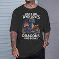 Just A Girl Who Loves Dragons And Books T-Shirt Gifts for Him