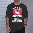 Just A Girl Who Loves Horses And Books Heart Reading T-Shirt Gifts for Him Just A Girl Who Loves Horses And Books Heart Reading T-Shirt Gifts for Him