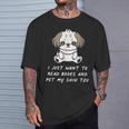 I Just Want To Read Books And Pet My Shih Tzu Dog Kawaii For Men Women Kids T-Shirt Gifts for Him