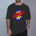 KAPOW Action Super Hero Retro Comic Book Bubble Superhero T-Shirt Gifts for Him KAPOW Action Super Hero Retro Comic Book Bubble Superhero T-Shirt Gifts for Him