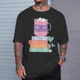 Kawaii Pastel Goth Cute Hot Chocolate Book Lover Anime Art T-Shirt Gifts for Him