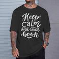 Keep Calm And Read Book T-Shirt Gifts for Him