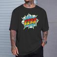 Kids Boys Ezra Comic Book Superhero Name T-Shirt Gifts for Him