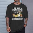 Kids Boys Girls Reptile Read Books Pet Leopard Gecko Lover T-Shirt Gifts for Him