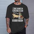 Kids Tiny Dinosaur Read Books & Pet My Bearded Dragon Lover T-Shirt Gifts for Him