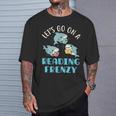 Let's Go On a Reading Frenzy Sharks With Books Teacher T-Shirt Gifts for Him Let's Go On a Reading Frenzy Sharks With Books Teacher T-Shirt Gifts for Him