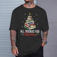 Librarian Book Lover Men Women Kids All Booked For Christmas T-Shirt Gifts for Him