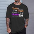 Librarian Halloween Trick Or Treat Bat & Books T-Shirt Gifts for Him